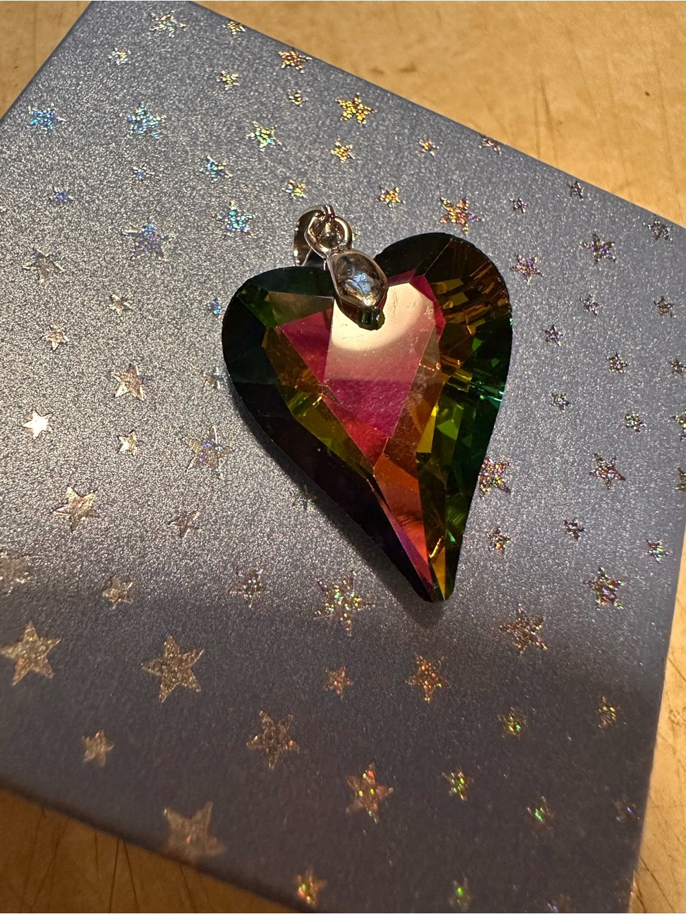 Multicolor Heart Crystal Pendant Unbranded